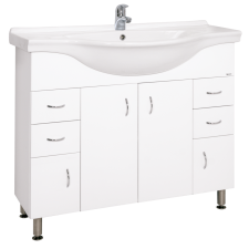 Fürdőszobaszekrény mosdóval Keramia Pro 102x85x55 cm fehér lesk PRO100DV fürdőszoba bútor