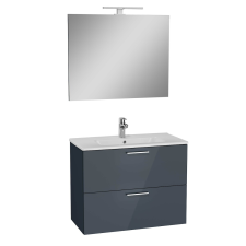  Fürdőszobaszekrény mosdóval Vitra Mia 79x61x39,5 cm antracit színben lesk MIASET80A fürdőszoba bútor