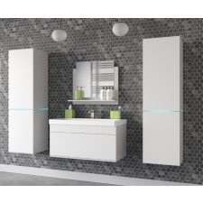 Furnitech Venezia Alius A31 fürdőszobabútor szett + mosdókagyló + szifon (matt fehér) fürdőszoba bútor