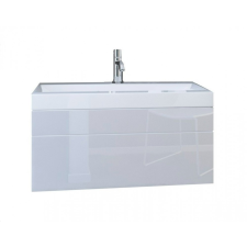 Furnitech Venezia Luna fürdőszobabútor + mosdó + szifon - 60 cm (fényes fehér) fürdőszoba bútor