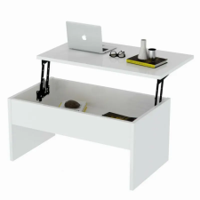  Furny Home Dohányzóasztal 756FRN2815, 90x52 cm, Kihúzható, Fehér bútor