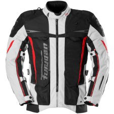Furygan Montroc Kevlar® Primaloft® 3IN1+ motoros kabát fekete-bézs-piros motoros kabát
