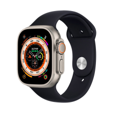 FUSION Apple Watch S4/S5/S6/S7/S8/S9/SE/Ultra Szilikon Szíj 42/44/45/49mm - Fekete (FUS-BSI-AW42-BK) okosóra kellék