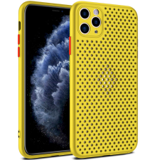 FUSION Breathe Case Apple iPhone 12 / 12 Pro Szilikon Tok - Sárga tok és táska