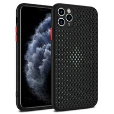 FUSION Breathe Case Apple iPhone 7 / 8 / SE (2020) Szilikon Tok - Fekete tok és táska