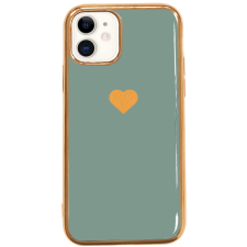 FUSION Heart Apple iPhone 11 Pro Max Szilikon Tok - Mintás/Zöld tok és táska