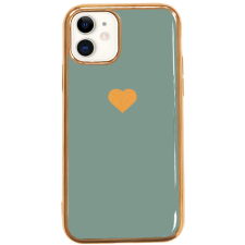 FUSION Heart Apple iPhone 11 Pro Szilikon Tok - Mintás/Zöld tok és táska