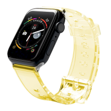 FUSION Light Apple Watch 2/3/4/5/6/SE/7 Szilikon szíj 38/40/41mm - Sárga okosóra kellék