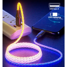 FUSION USB-A apa - Lightning apa 2.0 Adat és töltő kábel - Többszínű (1m) (FUSLEDCAUSBALI) kábel és adapter