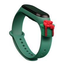 FUSION Xiaomi Mi Band 3 / 4 Karácsonyi ajándék Szilikon szíj - Zöld okosóra kellék
