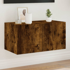  Füstös tölgy színű fali TV-szekrény LED-ekkel 60x35x31 cm bútor