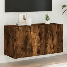  Füstös tölgy színű falra szerelhető TV-szekrény 80x 30 x 41 cm bútor