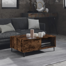 füstös tölgy színű fatermék dohányzóasztal 90 x 60 x 35 cm bútor