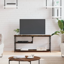  Füstös tölgy színű szerelt fa és acél TV-szekrény 103x38x46,5cm bútor