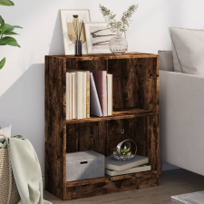  füstös tölgy színű szerelt fa könyvespolc 60 x 24 x 76 cm bútor