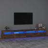  Füstös tölgy színű TV-szekrény LED-világítással 270x35x40 cm
