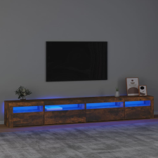  Füstös tölgy színű TV-szekrény LED-világítással 270x35x40 cm bútor