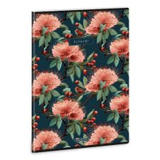  Füzet ARS UNA A/4 40 lapos Extra kapcsos kockás Flowery Green füzet