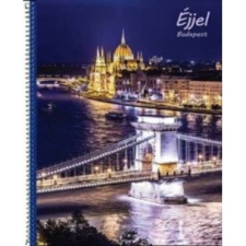 Füzet éjjel Budapest vonalas spirál 160 lap  5 db / csomag füzet