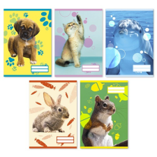  Füzet pd kisalakú 32 lapos 20-32 sima Colores Cute Animals füzet