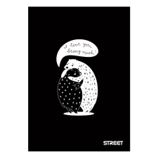 Füzet STREET Black&White A/4 54 lapos kockás füzet