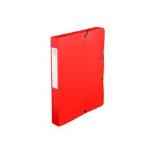 Füzetbox PP Exacompta Exabox-Opaque A/4 40 mm gerinccel gumis piros füzetbox