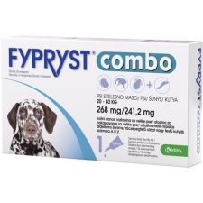 Fypryst Combo spot on kutyáknak (3 pipetta; 3 x 268 mg; 20-40 kg-os kutyáknak) élősködő elleni készítmény kutyáknak