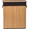 G21 bambusz szennyeskosár,105 l kapacitású, barna betéttel, elválasztó elemekkel (63555164)