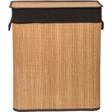 G21 bambusz szennyeskosár,105 l kapacitású, barna betéttel, elválasztó elemekkel (63555164) bútor