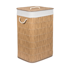 G21 G21 szennyeskosár 72 l, rattan utánzat, fehér betéttel bútor