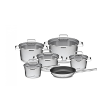 G21 Gourmet Magic edénykészlet extra fazékkal, 11 darabos, rozsdamentes acél (6352116) edény