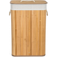 G21 szennyestartó kosár 72 l, bambusz, fehér kosárral (6355515) bútor