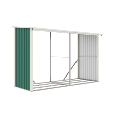  G21 WOH 682 tüzifa tároló - 302 x 119 cm, zöld kerti tárolás