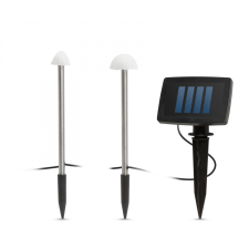  G-11243 LED-es szolár lámpa, 12 db mini gomba, melegfehér kültéri világítás