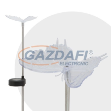 G-11393 RGB LED kültéri szolárlámpa, átlátszó, pillangó kültéri világítás