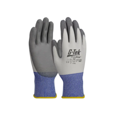  G-TEK PolyKor HPPE/spandex kötött, PU tenyérmártott munkavédelmi kesztyű