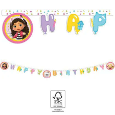 Gabi babaháza Friends Happy Birthday felirat FSC 2 m party kellék