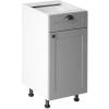 Gala-Meble Linea Grey D40S1 alsó konyhaszekrény, szürke / fehér