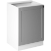 Gala-Meble Linea Grey D60-P-L alsó konyhaszekrény, szürke / fehér