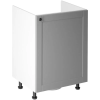 Gala-Meble Linea Grey D60Z-P-L alsó konyhaszekrény, szürke / fehér