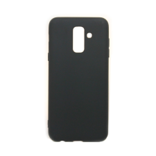 Galaxy A6 Plus vékony szilikon hátlap, Fekete tok és táska