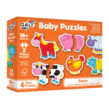 Galt Toys 1003028 kirakós játék 12 db Farm puzzle, kirakós