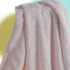 Gamberritos takaró plüss 80x110cm maci és csillag rózsaszín 10878 babaágynemű, babapléd