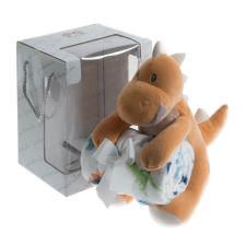 Gamberritos takaró plüss 80x110cm plüss játékkal dínó narancssárga 10885 babaágynemű, babapléd