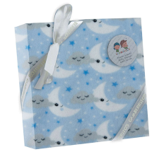 Gamberritos takaró - wellsoft 80x110cm hold/felhõ kék 10730 babaágynemű, babapléd
