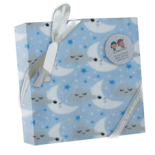 Gamberritos takaró - wellsoft 80x110cm hold/felhõ kék 10730 babaágynemű, babapléd