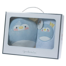 Gamberritos takaró wellsoft 80x110cm plüss játékkal kék pingvin 10756 babaágynemű, babapléd