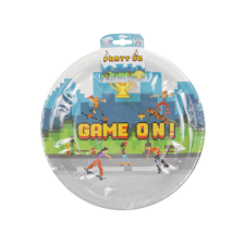  Game on 6 db-os papír tányér 22,5 cm party kellék