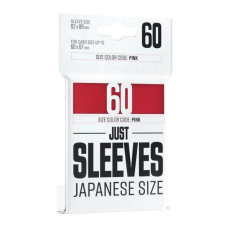 Gamegenic Just Sleeves - japán méret Piros (60 borító) kártyajáték