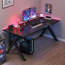 Gamer asztal minőségi íróasztal fekete 140x60x75 cm OTK-B2 íróasztal